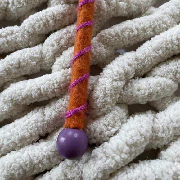 UGLY PRIMITIVE HALLOWEEN WITCH HEAD ON STICK DECOR - Picture 3 of 6